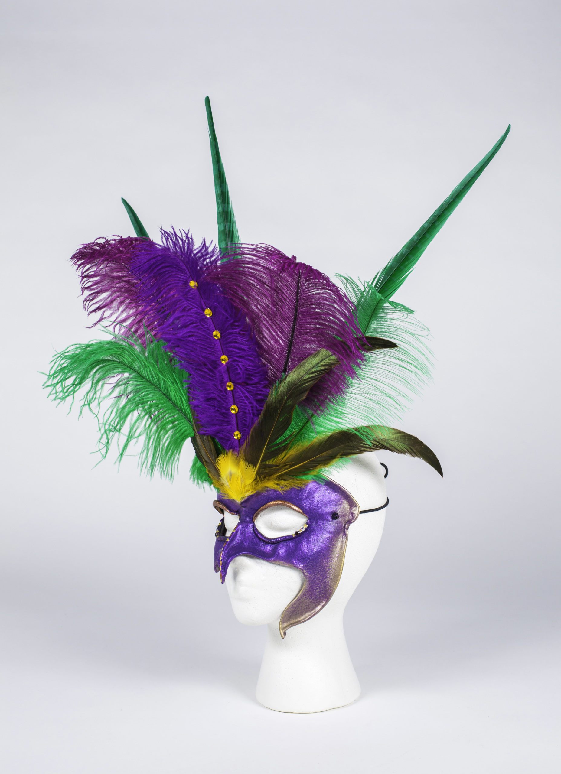 Feathered Party Mask - Plumed Venetian Mask